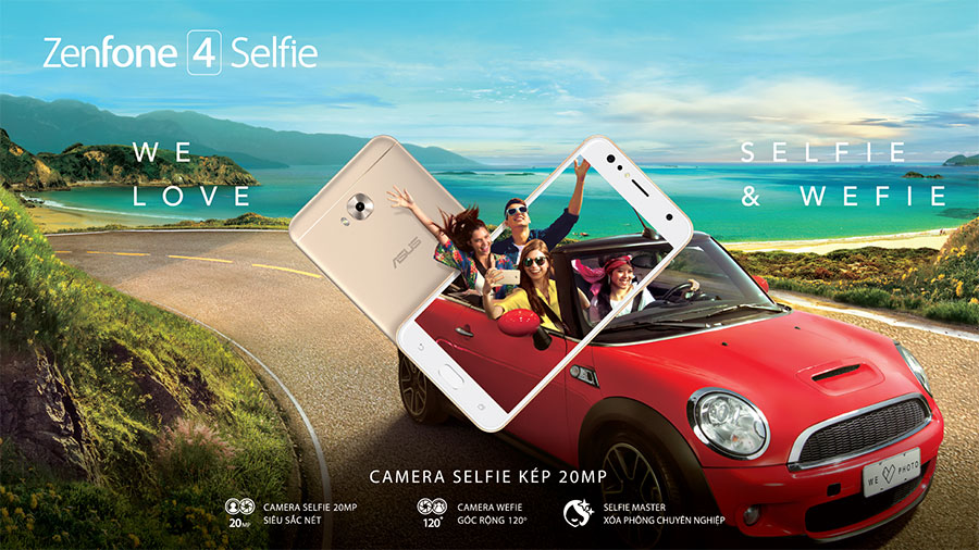 Smartphone selfie kép 20MP ZenFone 4 Selfie chính thức được bán trên toàn quốc với giá 5.490.000 đồng 